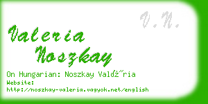 valeria noszkay business card